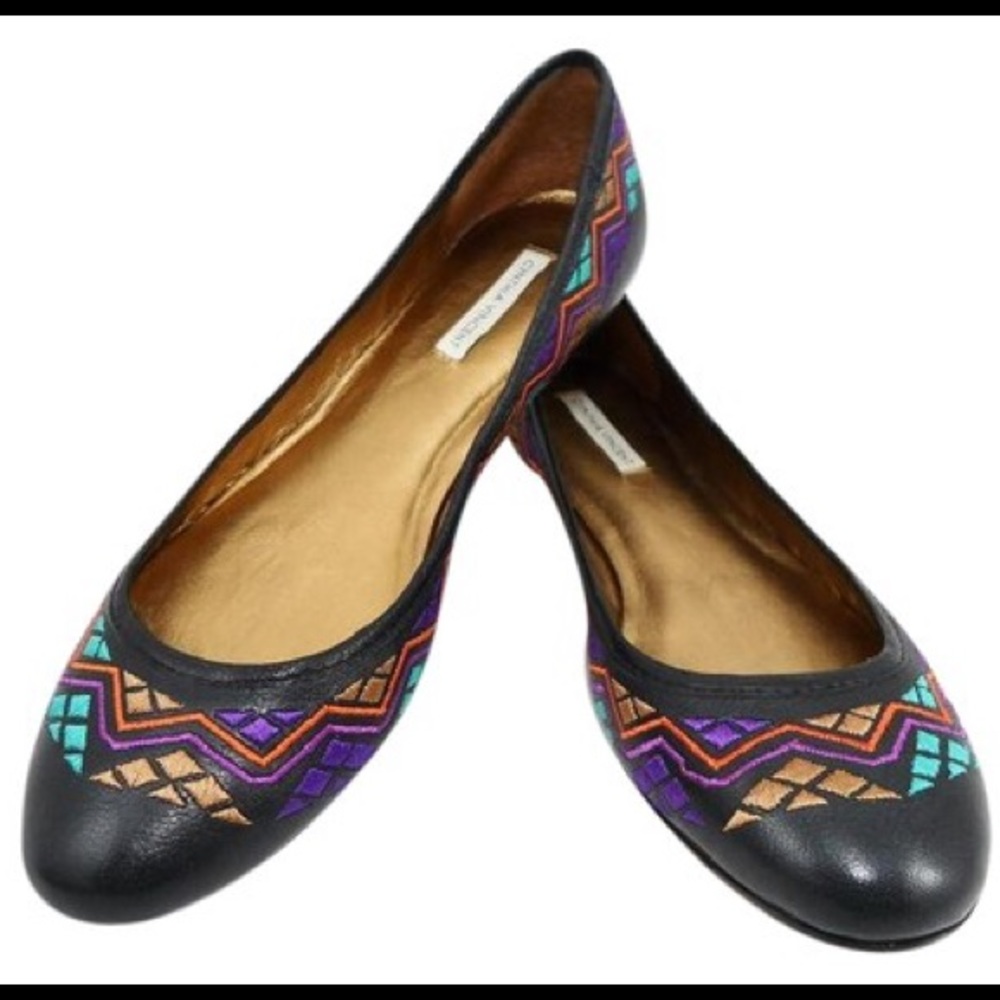 Cynthia Vincent leather flats Sz 9